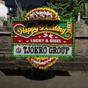 Bunga Papan Happy Wedding 005