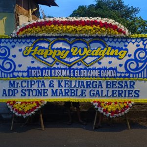 Bunga Papan Happy Wedding 004