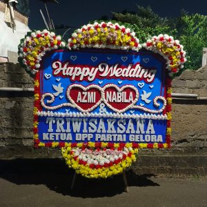 Bunga Papan Happy Wedding 006